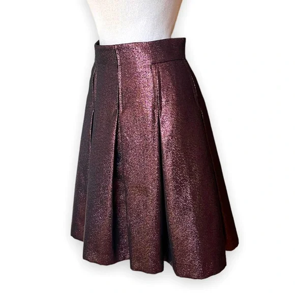 NWOT AKRIS PUNTO Iridescent Lamé Bell Skirt - Picture 1 of 10